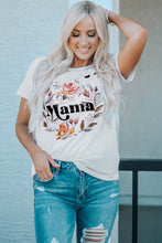 Load image into Gallery viewer, MAMA Floral Graphic Distressed Tee