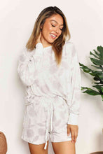 Load image into Gallery viewer, Double Take Floral Long Sleeve Top and Shorts Loungewear Set