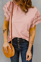 Load image into Gallery viewer, Round Neck Flutter Sleeve Top