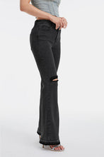 Load image into Gallery viewer, BAYEAS Full Size High Waist Distressed Raw Hem Flare Jeans