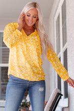 Load image into Gallery viewer, Printed Tie-Neck Long Sleeve Blouse