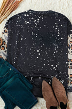 Load image into Gallery viewer, Letter Graphic Leopard Drop Shoulder Sweatshirt