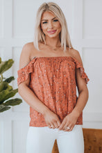 Load image into Gallery viewer, Floral Smocked Square Neck Top