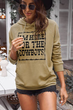 Load image into Gallery viewer, Letter Graphic Hoodie with Kangaroo Pocket