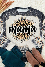Load image into Gallery viewer, MAMA Leopard Round Neck Sweatshirt
