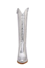 Load image into Gallery viewer, Melody Metallic Knee High Cowboy Boots