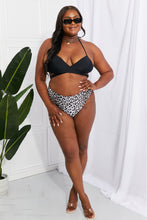Load image into Gallery viewer, Marina West Swim Summer Splash Halter Bikini Set in Black