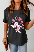 Load image into Gallery viewer, HOWDY Cowboy Boots Graphic Tee