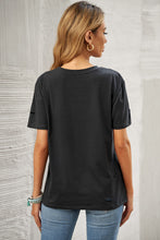 Load image into Gallery viewer, Letter Graphic Distressed Tee Shirt