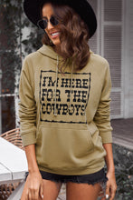 Load image into Gallery viewer, Letter Graphic Hoodie with Kangaroo Pocket