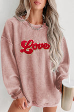 Load image into Gallery viewer, LOVE Round Neck Dropped Shoulder Sweatshirt