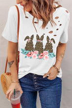 Load image into Gallery viewer, Easter Bunny Graphic Distressed Tee Shirt