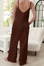 Load image into Gallery viewer, Scoop Neck Spaghetti Strap Pocket Jumpsuit