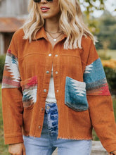 Load image into Gallery viewer, Geometric Snap Down Raw Hem Jacket