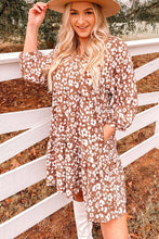 Load image into Gallery viewer, Floral V-Neck Mini Dress with Pockets