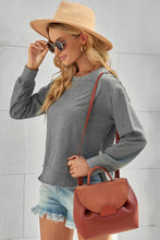 Load image into Gallery viewer, Side Slit Drop Shoulder Sweatshirt