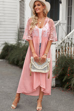 Load image into Gallery viewer, Floral Mesh Lace Crochet Open Front Kimono