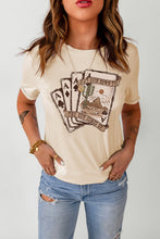 Load image into Gallery viewer, Poker Graphic Round Neck T-Shirt