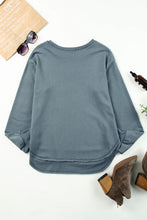 Load image into Gallery viewer, Side Slit Drop Shoulder Sweatshirt