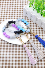 Load image into Gallery viewer, Multicolored Beaded Fringe Keychain