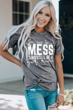 Load image into Gallery viewer, Letter Graphic Round Neck Cuffed T-Shirt