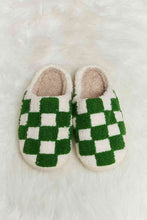 Load image into Gallery viewer, Melody Checkered Print Plush Slide Slippers