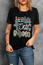 Load image into Gallery viewer, Letter Graphic Round Neck Tee Shirt