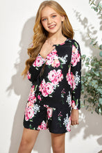 Load image into Gallery viewer, Girls Floral Long Sleeve Top and Shorts Set