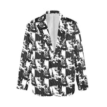 Load image into Gallery viewer, Black White Cowboy Women&#39;s Western Blazer
