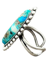 Load image into Gallery viewer, Cowgirl Lux Turquoise Faux Ring
