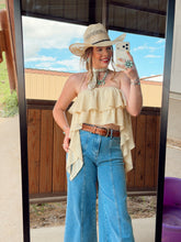 Load image into Gallery viewer, The Bryn Ruffle Halter Top
