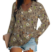 Load image into Gallery viewer, Baha Ranch Western Print Long Sleeve Top

