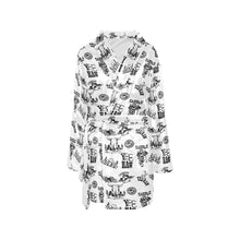 Load image into Gallery viewer, Cowboy Print Women&#39;s Western Bath Robe
