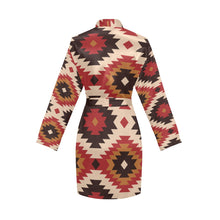 Load image into Gallery viewer, Santa Fe Aztec Women's Belted Satin Feel Dressing Lounge Robe
