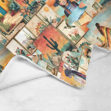 Load image into Gallery viewer, Colores De Mexico Pictures of the Southwest 60" x 80" Throw Blanket Made In America
