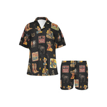 Load image into Gallery viewer, Vintage Cowboy Collage Western Pajama Set
