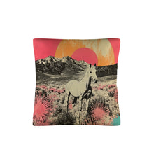 Load image into Gallery viewer, Baha Ranch Retro Pop Western Albino Steed Pillow Case Made in America
