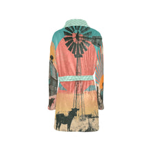 Load image into Gallery viewer, Baha Ranch Honky Tonk Kitsch Ranch Life Plush Minky Fleece Robe
