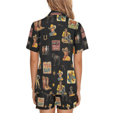 Load image into Gallery viewer, Vintage Cowboy Collage Western Pajama Set
