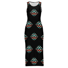 Load image into Gallery viewer, Southwestern Aztec Sleeveless Bodycon Side Slit Western Maxi Dress
