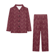 Load image into Gallery viewer, Burgandy Longhorn Boy&#39;s Western Pajama Set
