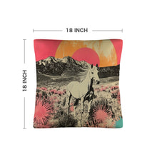 Load image into Gallery viewer, Baha Ranch Retro Pop Western Albino Steed Pillow Case Made in America

