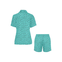 Load image into Gallery viewer, Mini Turquoise Cattle Brands Women&#39;s Western pajama Set
