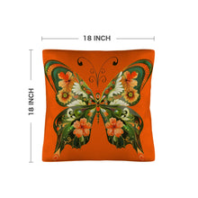 Load image into Gallery viewer, Retro Floral Butterfly Pillow Case Made in America
