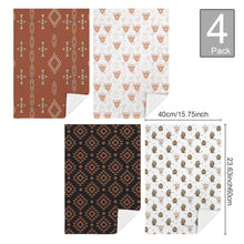 Load image into Gallery viewer, Baha Ranch Highlands Southwest Set of 4 Kitchen Dish Towels Made in America
