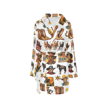 Load image into Gallery viewer, Vintage Cowboy Collage Western Women&#39;s Robe
