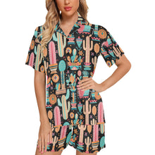 Load image into Gallery viewer, Cactus Obsessed Women&#39;s Western Pajama Set
