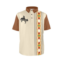 Load image into Gallery viewer, Baha Ranch Desert Cowboy Aztec Polo Shirt
