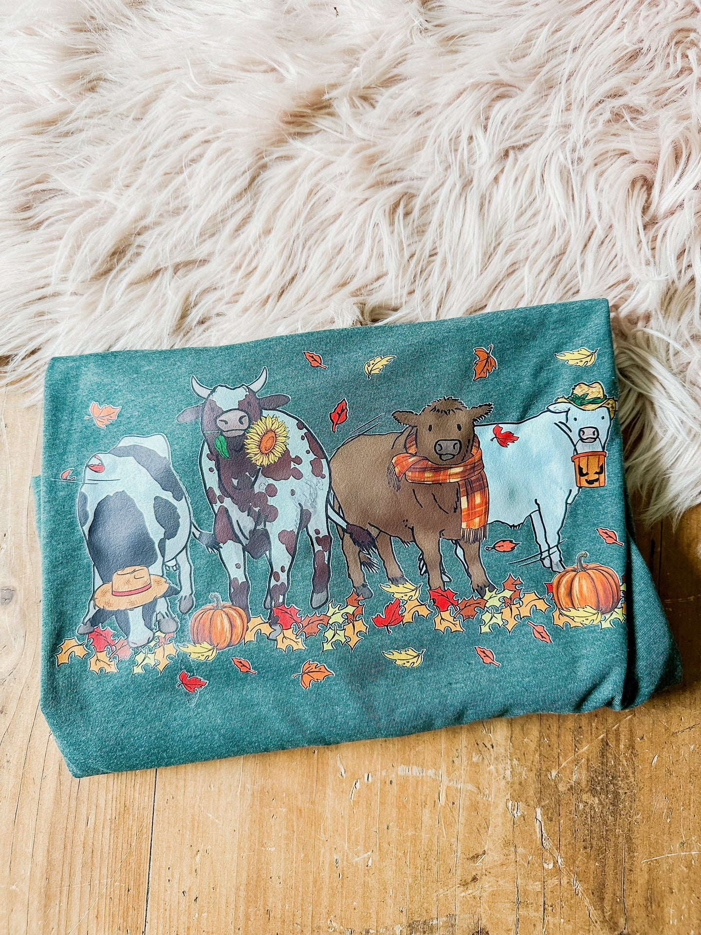 Fall Cows - Graphic Top