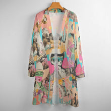 Load image into Gallery viewer, Baha Ranch Retro Pop Western Collage Lightweight Cardigan
